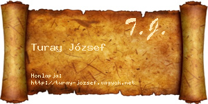 Turay József névjegykártya